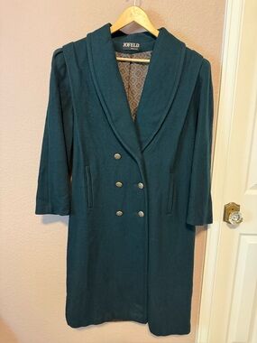 Jofeld’s Women's Teal Double-Breasted Coat